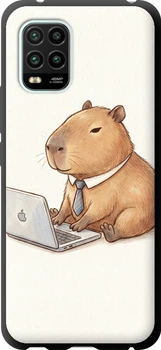 Чохол-накладка (панель) на Xiaomi Mi 10 Lite Funny Capybara CEO Working (6777b-1924)