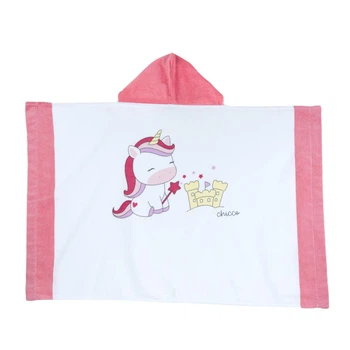 Пляжное полотенце с капюшоном Chicco Unicorn, цвет белый (261.01395.015)