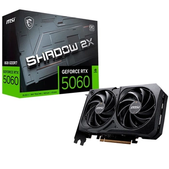 Відеокарта GF RTX 5060 8GB GDDR7 Shadow 2X OC MSI (GeForce RTX 5060 8G SHADOW 2X OC BULK)