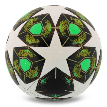 Мяч футбольный Champions League размер №5 Stars Match Ball SP-Sport 7587 White-Black-Green