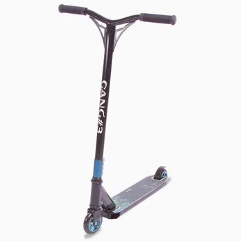 Трюковый самокат алюминиевый с колесами 100мм Scooter Gang YM-01 Black-Blue