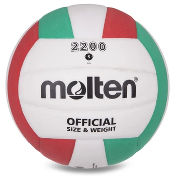 М'яч волейбольний Molten V5C2200 розмір №5 для зали (Indoor) White-Red-Green