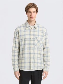 Рубашка Tom Tailor 1049662 L Белая, серая