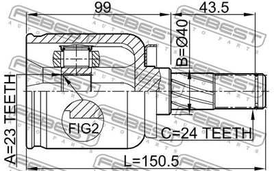 ШРУС Febest FE 0211-P12QG16