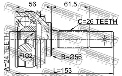 ШРУС TOYOTA MR2 (AW1_) / TOYOTA GAIA (_M1_) / TOYOTA RAV 4 (_A1_) 1984-2004 г.