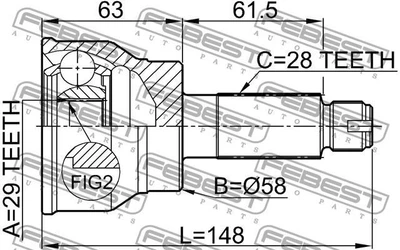 ШРУС Febest FE 0710-037