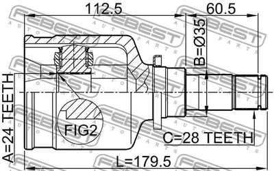 ШРУС MAZDA 3 (BK) / MAZDA 5 (CR19) 1999-2010 г.