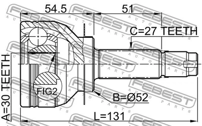 ШРУС SUBARU XV (_GP_) / SUBARU LEGACY (BL) / SUBARU EXIGA (YA_) 1998-2015 г.