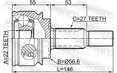 ШРУС RENAULT KANGOO (FW0/1_) / RENAULT KANGOO BE BOP (KW0/1_) 2008- г.