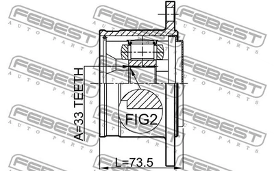 ШРУС MITSUBISHI L200 (K6_T, K7_T) / MITSUBISHI PAJERO (V6_W, V7_W) 1996-2007 г.