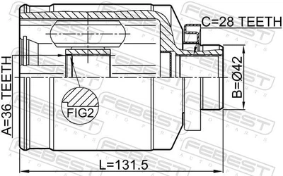 ШРУС HYUNDAI Ix55 / HYUNDAI SANTA FE (DM, DMA) 2005-2015 г.
