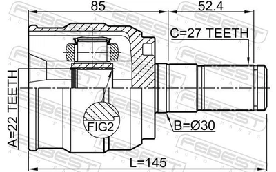 ШРУС KIA RIO (UB) / KIA CEED (CD) / KIA CEE'D (JD) / KIA CERATO (TD) 2005-2018 г.