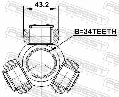 Трипоїд ШРУСа AUDI A5 (8F7) / AUDI A3 (8P7) / AUDI A4 B8 (8K5) 1997-2020 г.