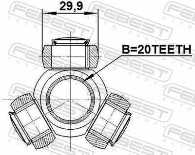 Трипоїд ШРУСа RENAULT OROCH / OPEL ADAM (M13) / HONDA CROSSTOUR 2001-2019 г.
