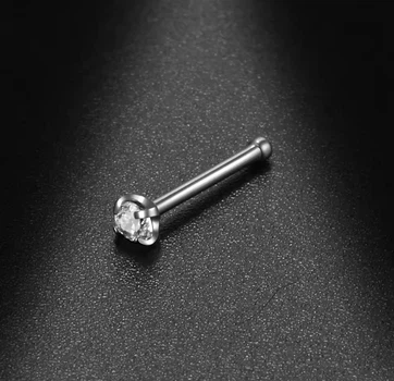 Серьга нострила для пирсинга носа Asteel Н106 цвет серебро