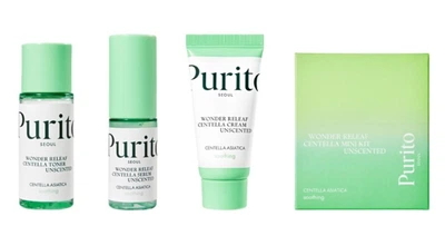 Набір мініатюр засобів з центеллою без олій Purito Seoul Wonder Releaf Centella Mini Kit Unscented