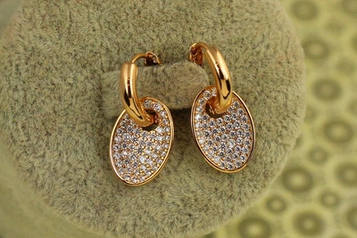Серьги Xuping Jewelry Овал съемная подвеска 2,1 см золотистые