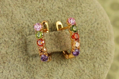 Серьги Xuping Jewelry летний карнавал 1,5 см золотистые