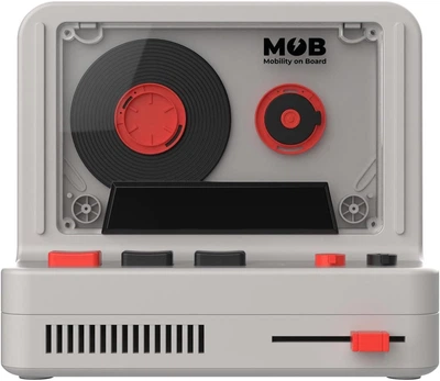 Портативная Bluetooth колонка MOB RS-80 ретро 80-е с подсветкой 5Вт AUX SD Серый