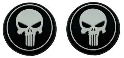 Силиконовые накладки на стики Punisher (black-white) для Sony DualSense PS5 / DualShock PS4 / Nintendo Switch 2 / Xbox Series | One / Pro Controller Nintendo