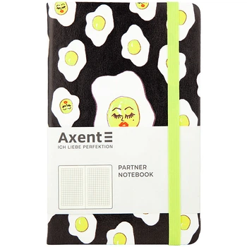 Книга записна Axent Partner BBH Eggs 8210-01-A, A5-, 125x195, 96 аркушів, клітинка, тверда обкладинка