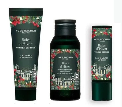 Мини набор Зимние ягоды, гель.+ молочко + бальзам, Ив Роше Yves Rocher
