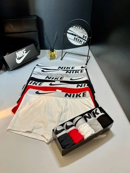 Чоловічі труси боксери з принтом Nike Color Різні набір 5 шт. L