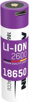 Акумулятор Ansmann Li-Ion 18650 2600 mAh 3.6V USB-C (1307-0002)