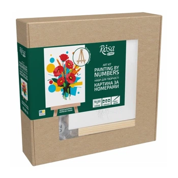 Картина по номерам Rosa Колоски і маки, 15х20см, з мольбертом (4823098548638) Rosa 4823098548638 1040221