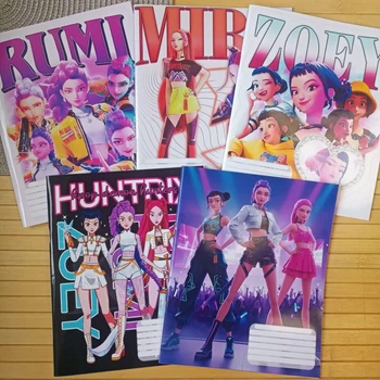 Тетрадь на скобе KPop Demon Hunters Кейпоп-охотницы на демонов набор 5 шт (27934)
