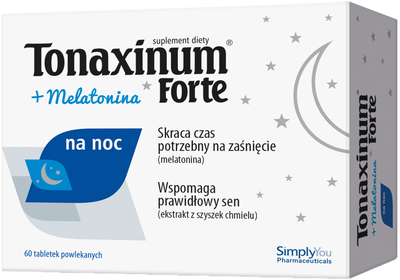 Дієтична добавка Novascon Tonaxinum Forte + Melatonina 60 таблеток (5903111982775)
