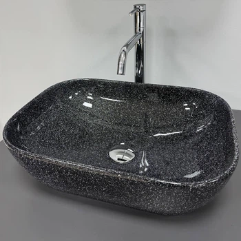 Умывальник (раковина) VBI RAVENNA SPACE BLACK GLOSSY накладной