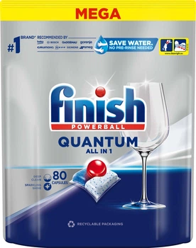 Капсули для миття посуду в посудомийних машинах FINISH Quantum All in 1 80 шт