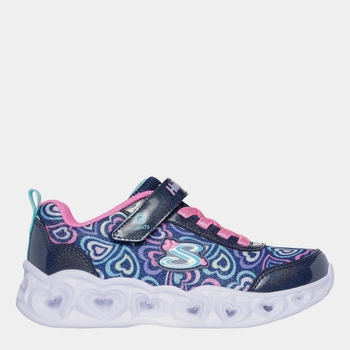 Підліткові з підсвіткою кросівки для дівчинки Skechers 303257L NVMT 35 Сині (198376228910)