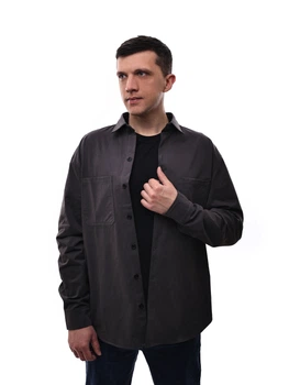 Рубашка мужская 2XL Темно-серый FASHION (699591-2XL)