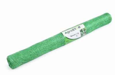 Сетка шпалерная AgroStar 1,7×500 м (15×17 см) – для подвязки огурцов, овощей, гороха, фасоли, винограда и плетения сеток маскировочных