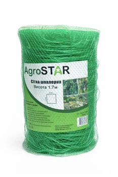 Огуречная сетка AgroStar 1.7×100 м, ячейка 13×15 мм — шпалерная сетка для подвязки огурцов