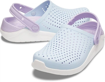 Дитячі крокси для дівчинки Crocs Literide Kids Mineral Blue/White (34/35, блакитні)