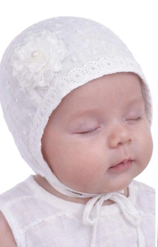 Шапочка летняя на девочку Cecylka Pupill 30240 белый 42-44