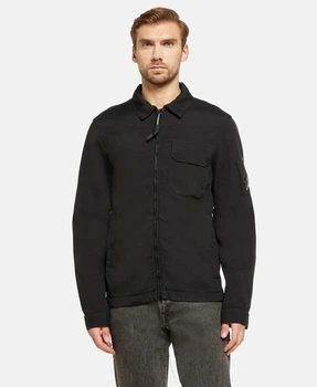 C.P. Company Nylon Double Weave Lens Overshirt - чоловіча сорочка-куртка, чорна, M
