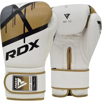 Боксерские перчатки RDX F7 Ego Boxing Gloves (BGR-F7GL) White/Gold 14 унций