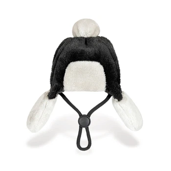 Шапка для собак Pet Fashion Bubo черная на осень текстильный размер S