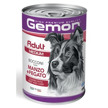 Консерва для собак середніх порід GEMON WET DOG ADULT з яловичиною та печінкою 415 г