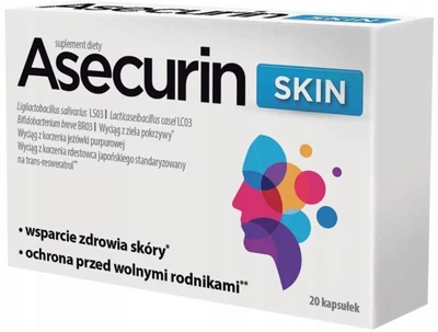 Пробіотик Aflofarm Asecurin Skin 20 капсул (5902802708168)