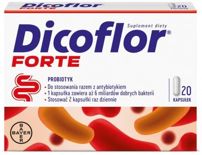 Probiotyk Bayer Dicoflor Forte 20 kapsułek (5908229304044)