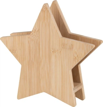 Serwetnik Radel Gwiazda bambusowy 18.5 x 18.5 x 5 cm (4045289904522)