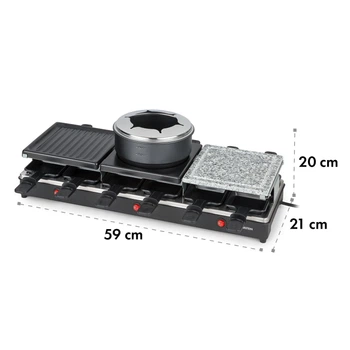 Раклет гриль и фондю 3 в 1 Klarstein Fonduelette XL (10035220)
