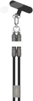 Kabel smyczkowy Ansmann USB Type-C to Lightning 27W 1.2 m Black (1700-0192)