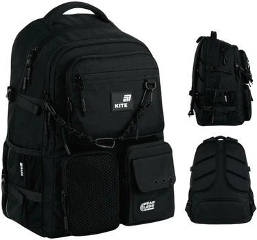 Рюкзак підлітковий Kite Education teens Fear Less 49x33х19 см 24 л Чорний (K26-1018XL-1)