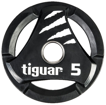 Talerz Olimpijski Tiguar PU 5 kg Czarny TI-WTPU00500 (5902860490890)